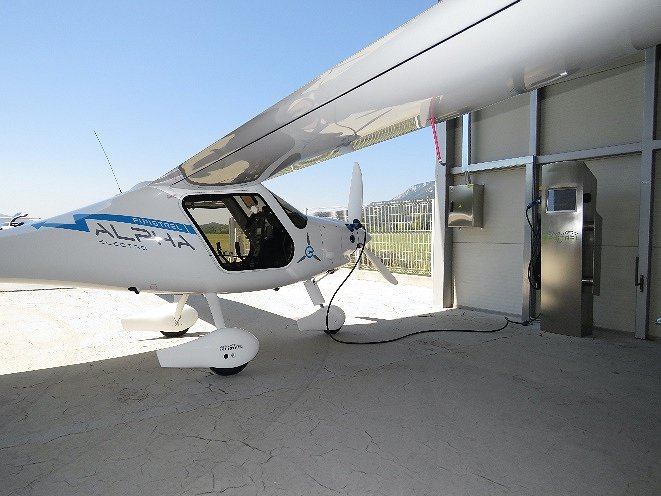 Development and installation of a charging station for electric aircraft